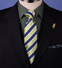 Green & Navy Boss Formal Business Striped 3 Inch Tie Mens Professional Fashion