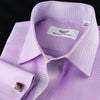 Purple Herringbone Twill Formal Business Dress Shirt Luxury Violet Fashion
