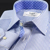 Blue Stripe With Inner Lining Formal Business Dress Luxury Fashion Single Standard Cuff