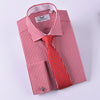 Mini Small Red Gingham Check Pindot Business Formal Dress Shirt