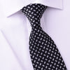 B2B Shirts - Almond Football Luxury Designer Black Stylish Regular Woven Tie 8cm - Business to Business