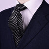 B2B Shirts - Almond Football Luxury Designer Black Stylish Regular Woven Tie 8cm - Business to Business
