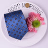 Black Daisy & Paisley Floral Awesome Flash Blue Regular Tie 8cm