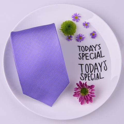 Purple Violet Snakeskin Neat Geometric Regular Woven Tie 8cm