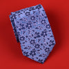 B2B Shirts - Blue Hawaiian Hibiscus Regular Tie w Ocean Surf Floral Luxury Fashion - Business to Business