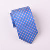 B2B Shirts - Pink Floral Red Diamond Studs Designer Blue Luxury Woven Tie 3" - Business to Business