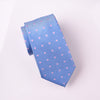 B2B Shirts - Pink Diamond Encrusted Luxury Designer Blue Ripple Woven Tie 3" - Business to Business