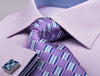 B2B Shirts - Lilac Hairline Stripe Formal Business Dress Shirt Blue Royal Oxford Fashion - Business to Business