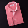 Pink Gingham Check Formal Business Dress Shirt Blue Starburst Fashion