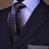 B2B Shirts - Bronze & Light Blue Small Paisley Floral Modern Woven Tie 3" - Business to Business