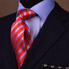 B2B Shirts - Blue Striped Red Designer Dress Fashion Formal Luxury Modern Tie 3" - Business to Business