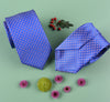 Pink Mini Floral Fruit Slice Blue Formal Luxury Modern Microfibre Tie 3"