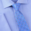 B2B Shirts - Pink & Maroon Floral Blue Neat Geometric Modern Tie 3" - Business to Business