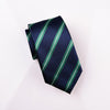 B2B Shirts - Teal White Striped on Navy Twill Business Modern Tie 3" - Business to Business