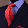 Blue Frosted Sparking Diamond Red Luxury Woven Tie 3"