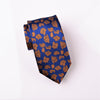 B2B Shirts - Bronze Lavish Baroque Paisley Floral Blue Skinny Modern Tie 3" - Business to Business