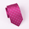 Light Baby Blue Paisley Ego Droplet Red Magenta Floral Woven Tie 3"