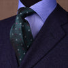 B2B Shirts - Magenta Inverted Diamonds Geometric Teal Green Woven Tie 3" - Business to Business