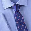 B2B Shirts - Designer Linked Square Chains Blue Luxury Skinny Woven Tie 3" - Business to Business
