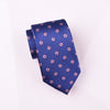 B2B Shirts - Designer Linked Square Chains Blue Luxury Skinny Woven Tie 3" - Business to Business