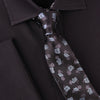 Blue Neon Floral Paring Blue Luxury Skinny Woven Tie 3"