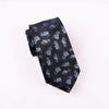 Blue Neon Floral Paring Blue Luxury Skinny Woven Tie 3"