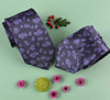 B2B Shirts - Lavish Purple Baroque Paisley Grey Skinny Woven Tie 3" - Business to Business