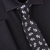 B2B Shirts - White Floral Sunflower Field Black Sexy Fashion Woven Tie 3" - Business to Business