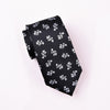 B2B Shirts - White Floral Sunflower Field Black Sexy Fashion Woven Tie 3" - Business to Business