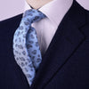 B2B Shirts - Light Blue Genie Lamp Paisley Floral Luxury Fashion Woven Tie 3" - Business to Business