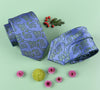 B2B Shirts - Green Lavish Floral Paisley Blue Luxury Fashion Modern Tie 3" - Business to Business