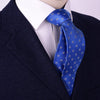 B2B Shirts - Small Four Leaf Clover Blue Floral Sexy Fashion Woven Tie 3" - Business to Business