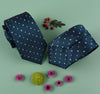 B2B Shirts - Purple Diamond Studs Neat Geometric Green Skinny Woven Tie 3" - Business to Business