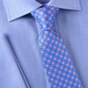 B2B Shirts - Pink Floral Red Cut Polka Dots Light Blue Skinny Woven Tie 3" - Business to Business