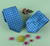 B2B Shirts - Small Purple 4 Pedal Floral Blue Flashy Green Teal Woven Tie 3" - Business to Business