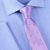 Pink & Brown Linked Squares Chains Purple Designer Woven Tie 3"