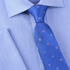 B2B Shirts - Brown Jack Spinning Diamond Top Designer Blue Skinny Tie 3" - Business to Business