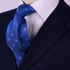 B2B Shirts - Brown Jack Spinning Diamond Top Designer Blue Skinny Tie 3" - Business to Business