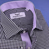 black and white checkered men's dress shirt