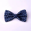blue floral bow tie