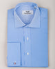 B2B Shirts - Classic Light Blue Gingham Check Formal Business Dress Shirt Luxury Designer Fashion - Business to Business