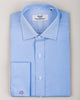 B2B Shirts - Classic Thin Blue Striped Formal Business Dress Shirt Solid Fashion - Business to Business