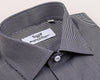 B2B Shirts - Mini Black Gingham Check Formal Business Dress Shirt Luxury Designer Fashion - Business to Business