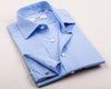 B2B Shirts - Classic Light Blue Gingham Check Formal Business Dress Shirt Luxury Designer Fashion - Business to Business