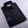B2B Shirts - Sexy Pure Black Poplin Formal Business Dress Shirt Event Dinner Fashion - Business to Business