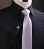 B2B Shirts - Black Poplin Formal Business Dress Shirt Fleur-De-Lis Floral Crest Fashion - Business to Business