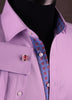 Purple Violet Herringbone Formal Business Dress Shirt Stylish Luxury Fashion Work Apparel