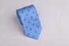 B2B Shirts - Blue Patterned Skinny Tie with Blue Fleur-De-Lis Luxury Fashion - Business to Business