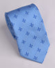B2B Shirts - Blue Patterned Skinny Tie with Blue Fleur-De-Lis Luxury Fashion - Business to Business