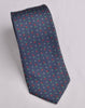 B2B Shirts - Navy Blue Skinny Tie with Red Green Floral Luxury Fashion - Business to Business